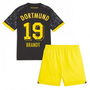 Borussia Dortmund Julian Brandt #19 Dětské Venkovní dres komplet 2023-24 Krátký Rukáv (+ trenýrky)